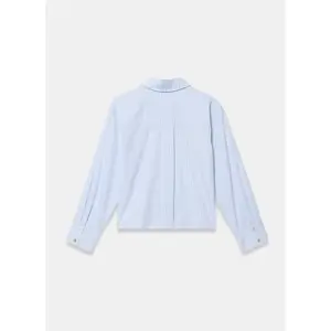 Mint Velvet Blue Stripe Embroidered Shirt